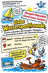Plakat: Absegeln und Abpaddeln am 3. Oktober 2026